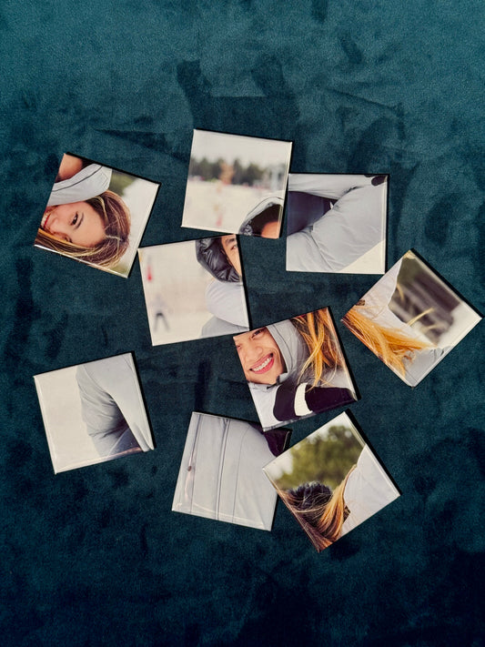 Square Fridge Magnet (9 Grid PUZZLE)