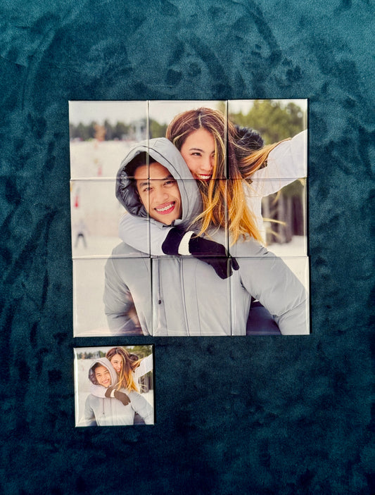 Square Fridge Magnet (9 Grid PUZZLE)